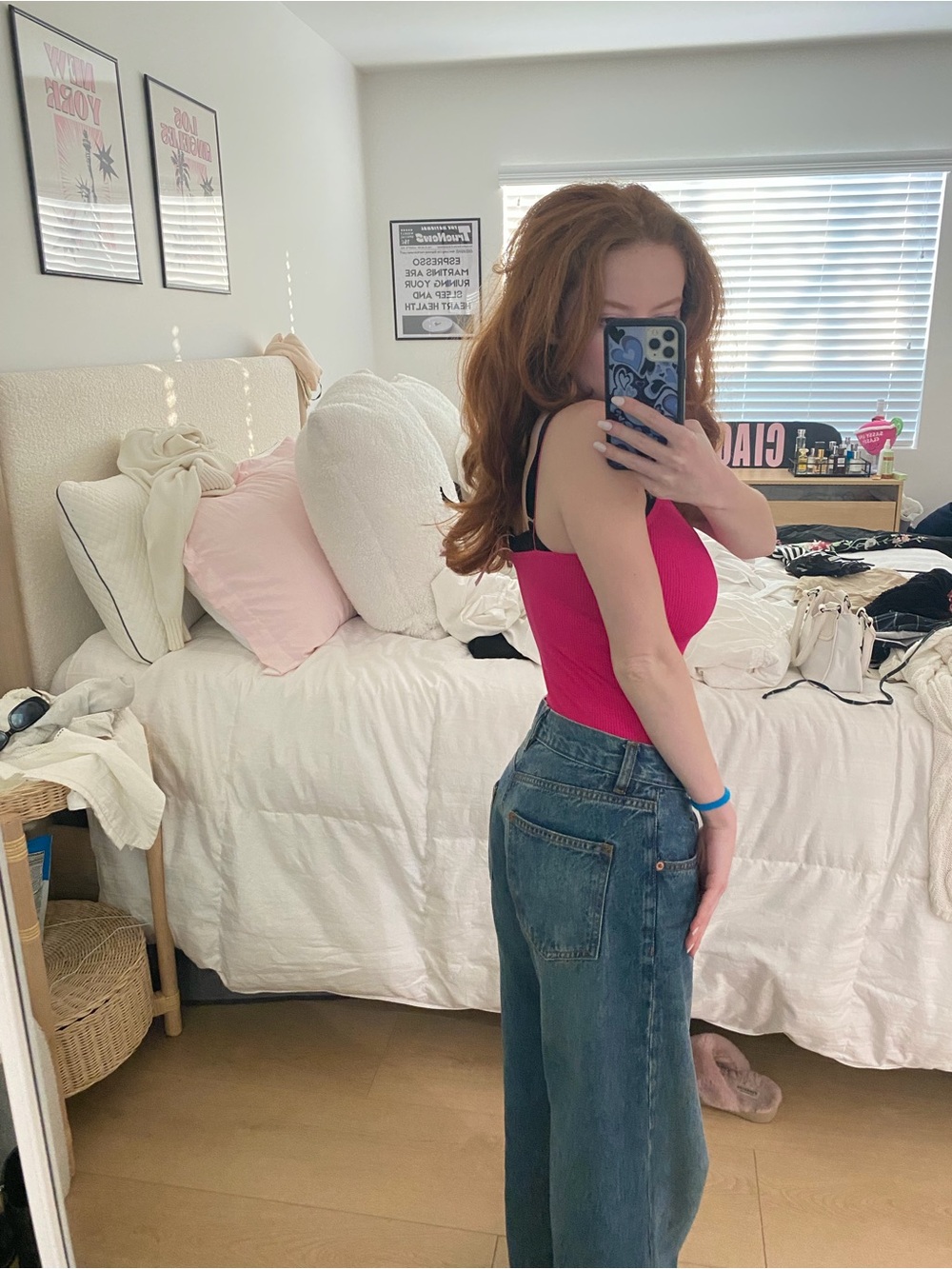 Forever 21 Hot Pink Ribbed Scoop Neck Bodysuit - Picture 3 of 4